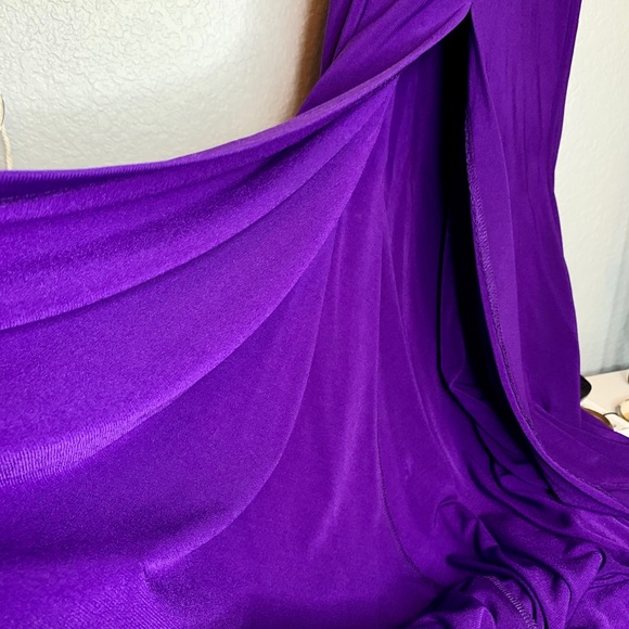 Royal Purple Floor Length Evening Gown Dress - Picture 8 of 8